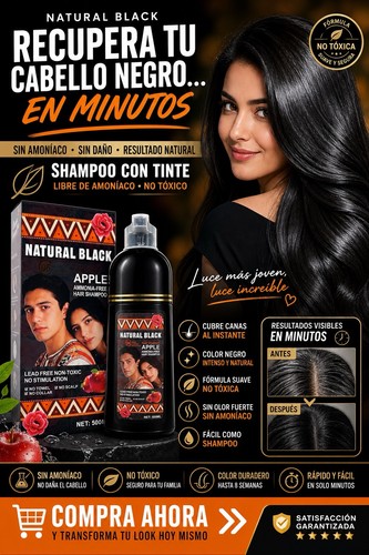 Natural black hair - black,