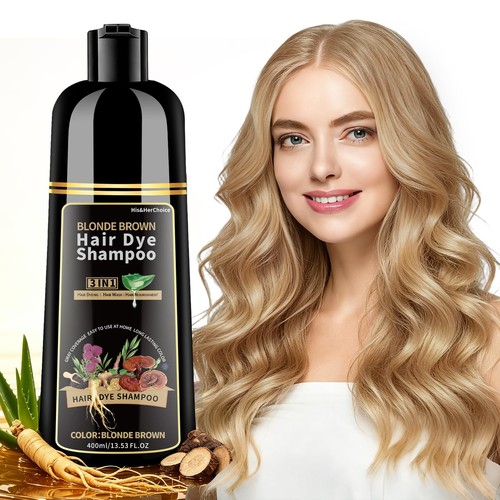 Blonde brown hair dye - brown, shampoo
