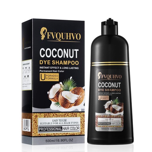 Instant black hair shampoo - black, for