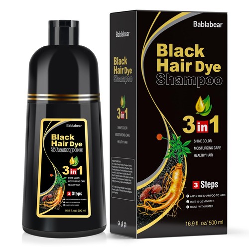 Black hair dye shampoo - shampoo, for