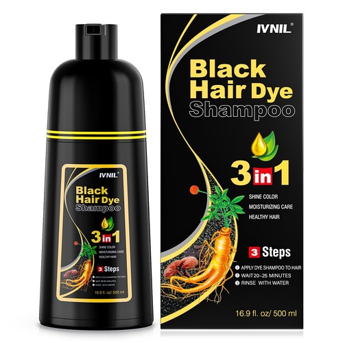 Black hair dye - black,