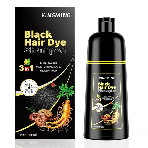 Black hair dye shampoo - shampoo, 3